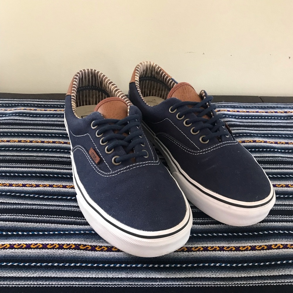 Men’s Vans C&L Era 59 canvas shoes, navy, size 8.5